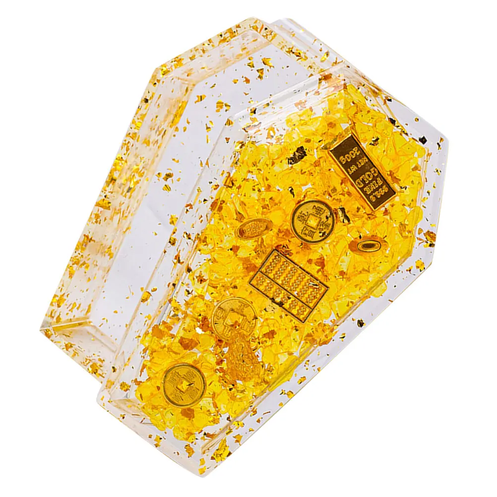 

Crystal Coffin Ornaments Coffins for Halloween Geometry Decor Outdoor Resin