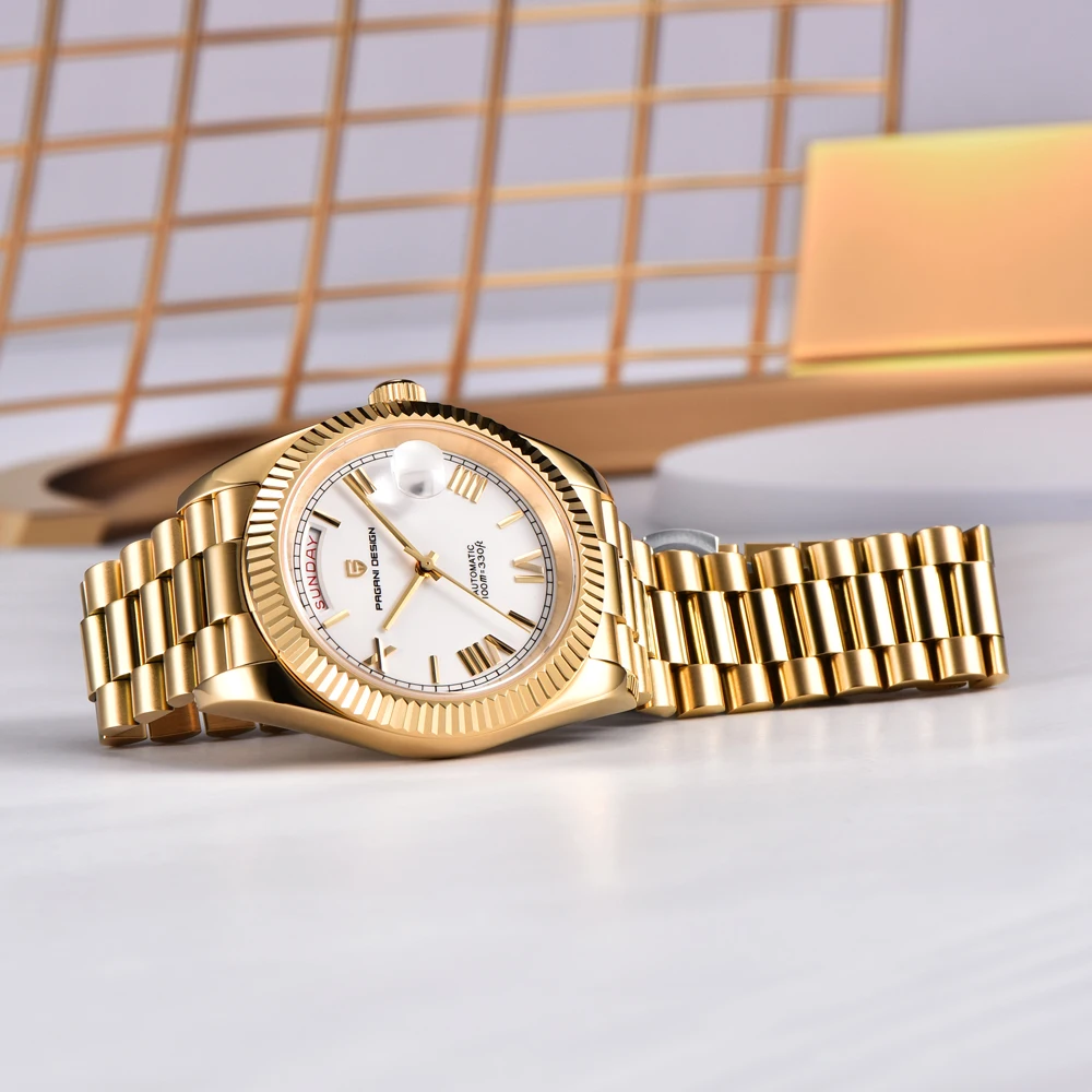 PAGANI DESIGN DD40 Gold Men's Watches Luxury Automatic Watch For Man Mechanical Wristwatch NH36 Men AR Sapphire Waterproof Clock