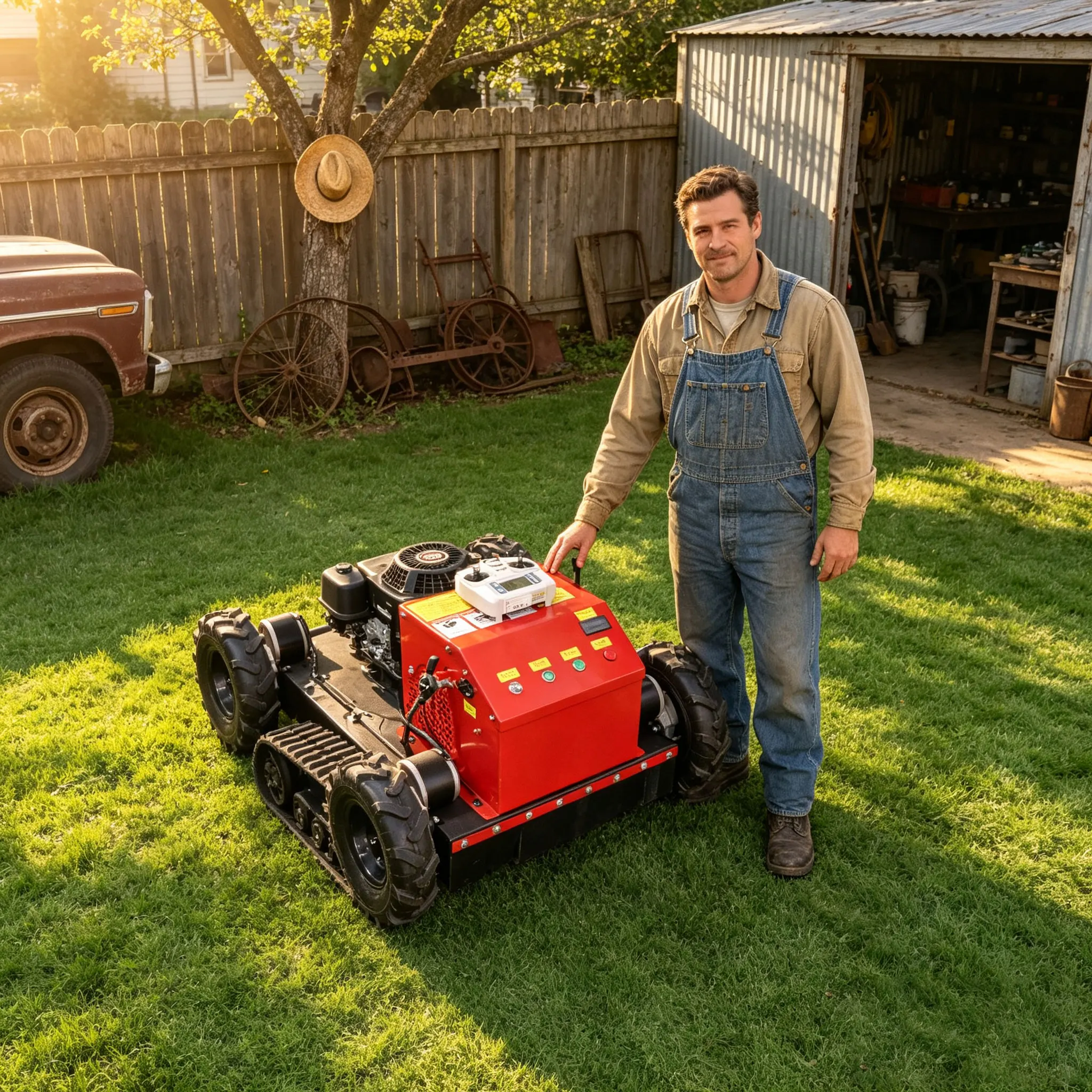 Customized Four-Wheel Drive Without Manual Operation, Suitable for Small Lawn Mowers in Hot Summer