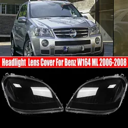 For Mercedes-Benz ML Class W164 ML350 ML500 2005-2008 Pair Headlight Lens Cover Transparent Lampshade Clear Headlamp Shell