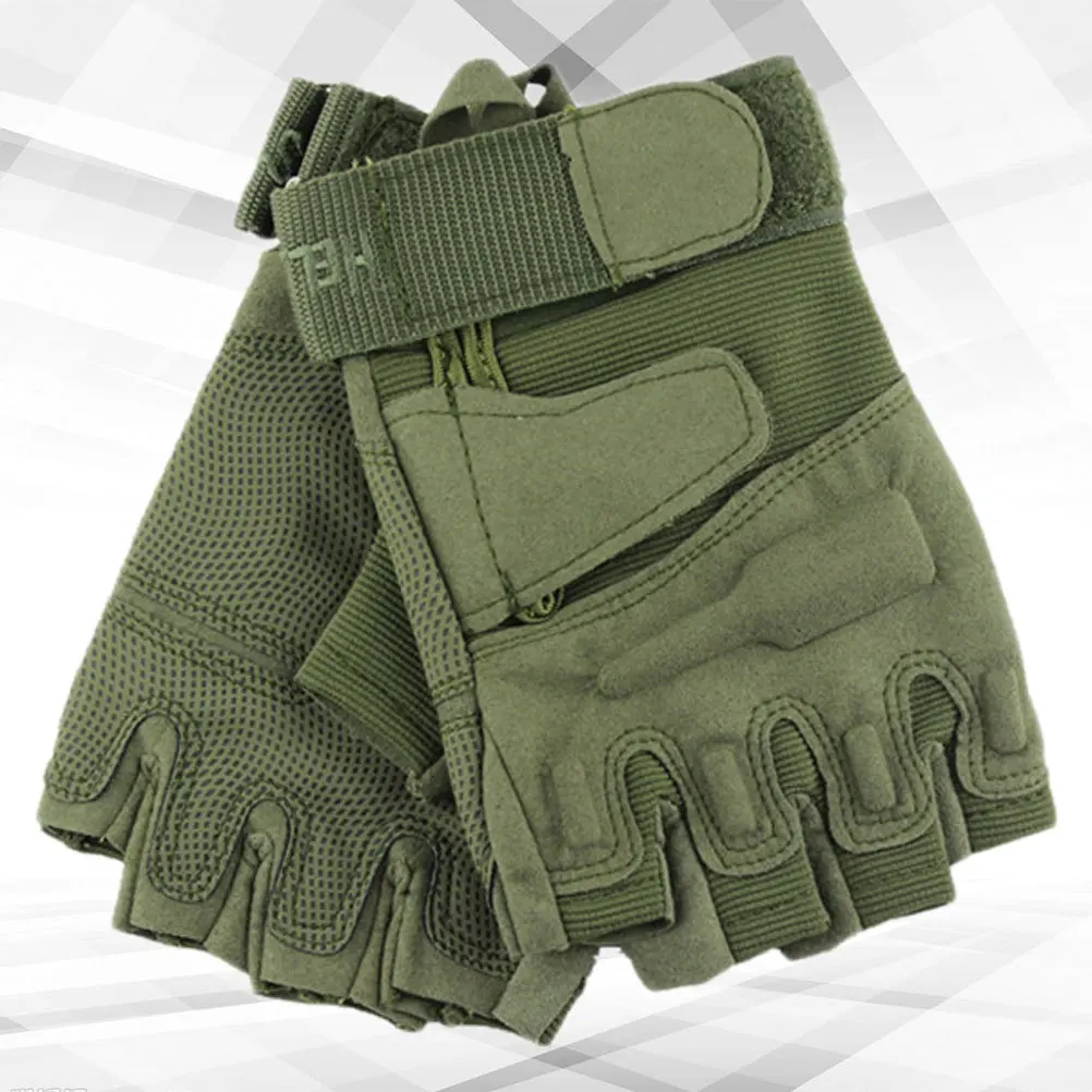 

1Pair Anti-Slip Riding Gloves Half-Finger Breathable Nylon Sports Gloves for Cycling Fitness Weightlifting Xl Random Color