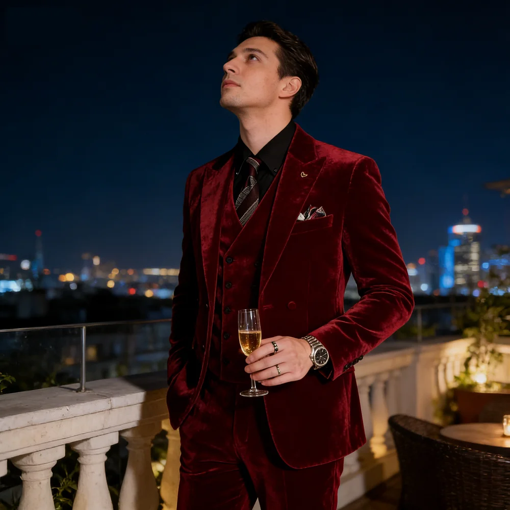 

Элегантный костюм-тройка в корейском стиле с двумя пуговицами, для свадьбы, торжественных мероприятий, деловых встреч, для жениха и шафера