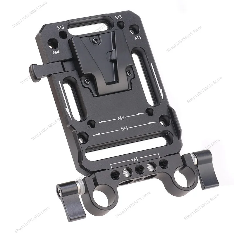 ForV type interface battery gusset 15mm rail pipe clamp fixed base photography accessories