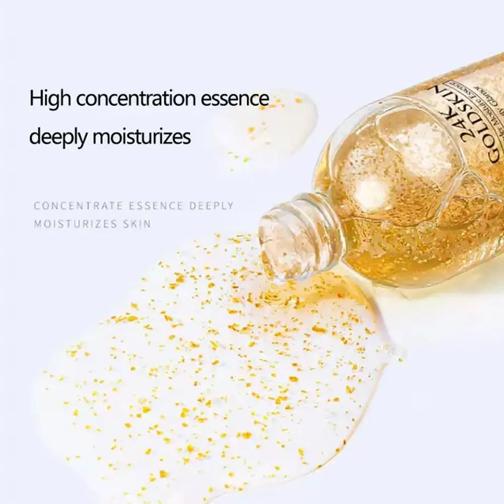 30ml 24K Gold Face Serum Brightening Skin Tone Hyaluronic Acid Moisturizing Essence Gold Skin Serum