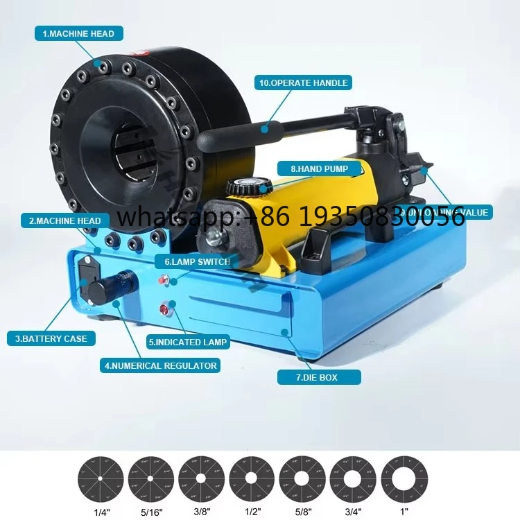 

Factory Direct Crimper Tool Hose Hydraulic Hose Crimper 12 Volt Hydraulic Hose Fittings Crimping Machine
