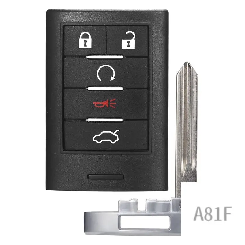 

Keyless Entry Remote Smart Replacement For Cadillac CTS 2008-2015 STS 2008-2011 Key Fob M3N5WY7777A 5 Buttons