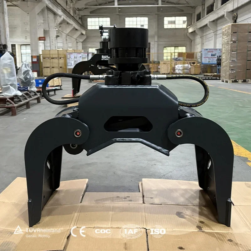 Hot Sale Europe RAY 1-2.5T Excavator Hydraulic Sorting Grab Rotating Demolition Gr for Stone Scrap Metal Wood