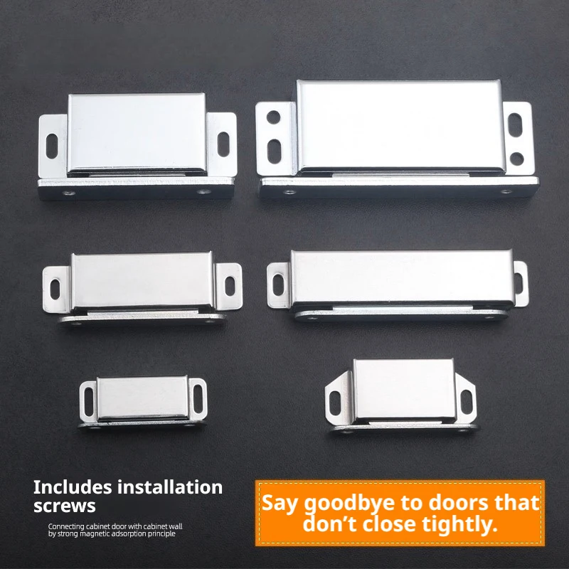 Magnetic Catch Latch Door Lock Heavy Duty Cabinet Magnet, Kitchen Latch Catch With Screws for Heavy-Duty Storage Units