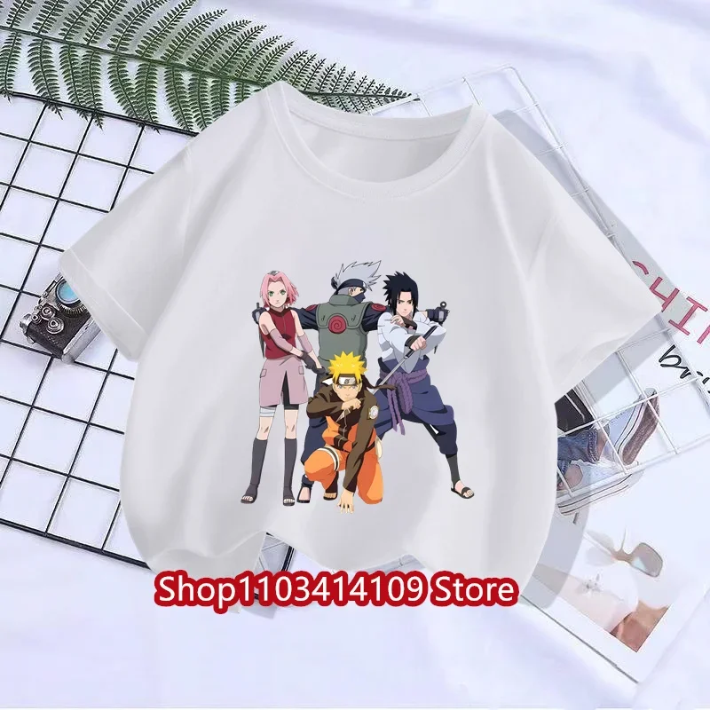 Children T-Shirt Kawaii T Shirt Uzumaki Cartoon Anime Narutos Tshirt Kids Casual Clothes Tee Shirt Girl Boy Fashion Y2K Teen Top