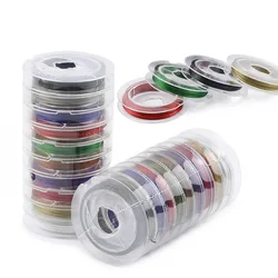 10 Roll Resistant Strong Line 0.3/0.38mm Set Stainless Steel Beading Wire Jewelry Cords String for DIY Bracelet Necklace Making