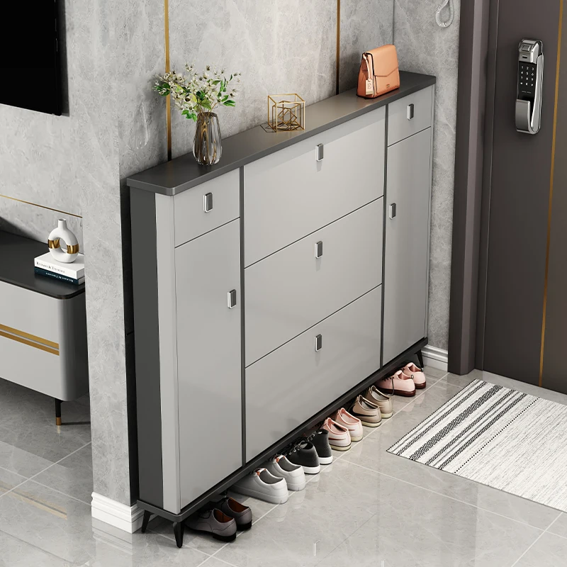 

Assembled Indoor Shoe Racks Cabinet manmade board Modern Luxury Storage Shoe Cabinet Ultra Thin Armario Zapatero Home Furnitures