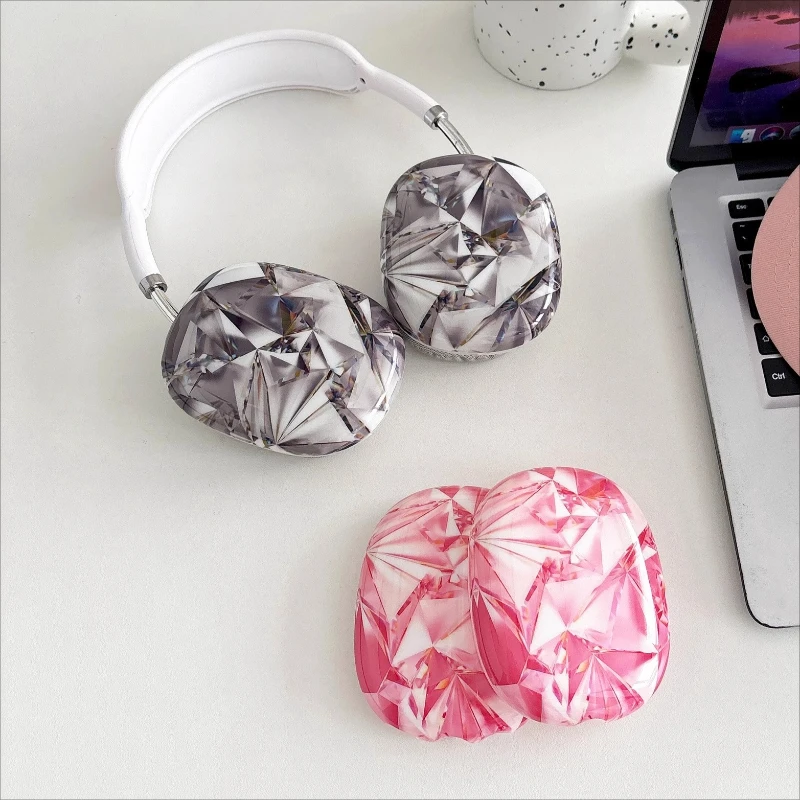 

Silver Diamond Y2K Airpods Max Headphones Case Cover 3D Resin Customiz Airpods Cases Ins Style Headphones Accessories Decoration