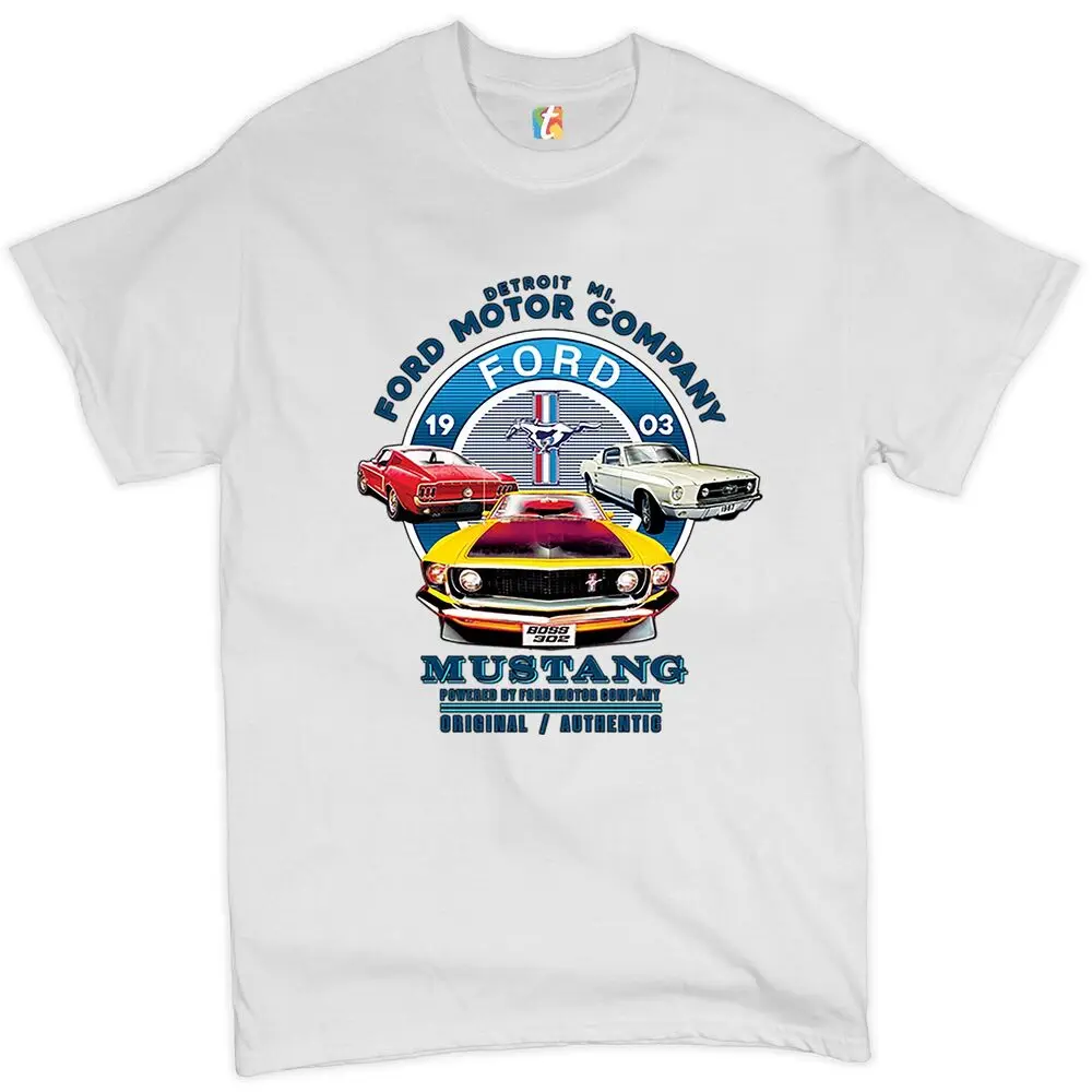 Mustang T-shirt Detroit Mi. 1903  Motor Company Licensed Men's Tee  Tees High Quality 100%Cotton Short Sleeve