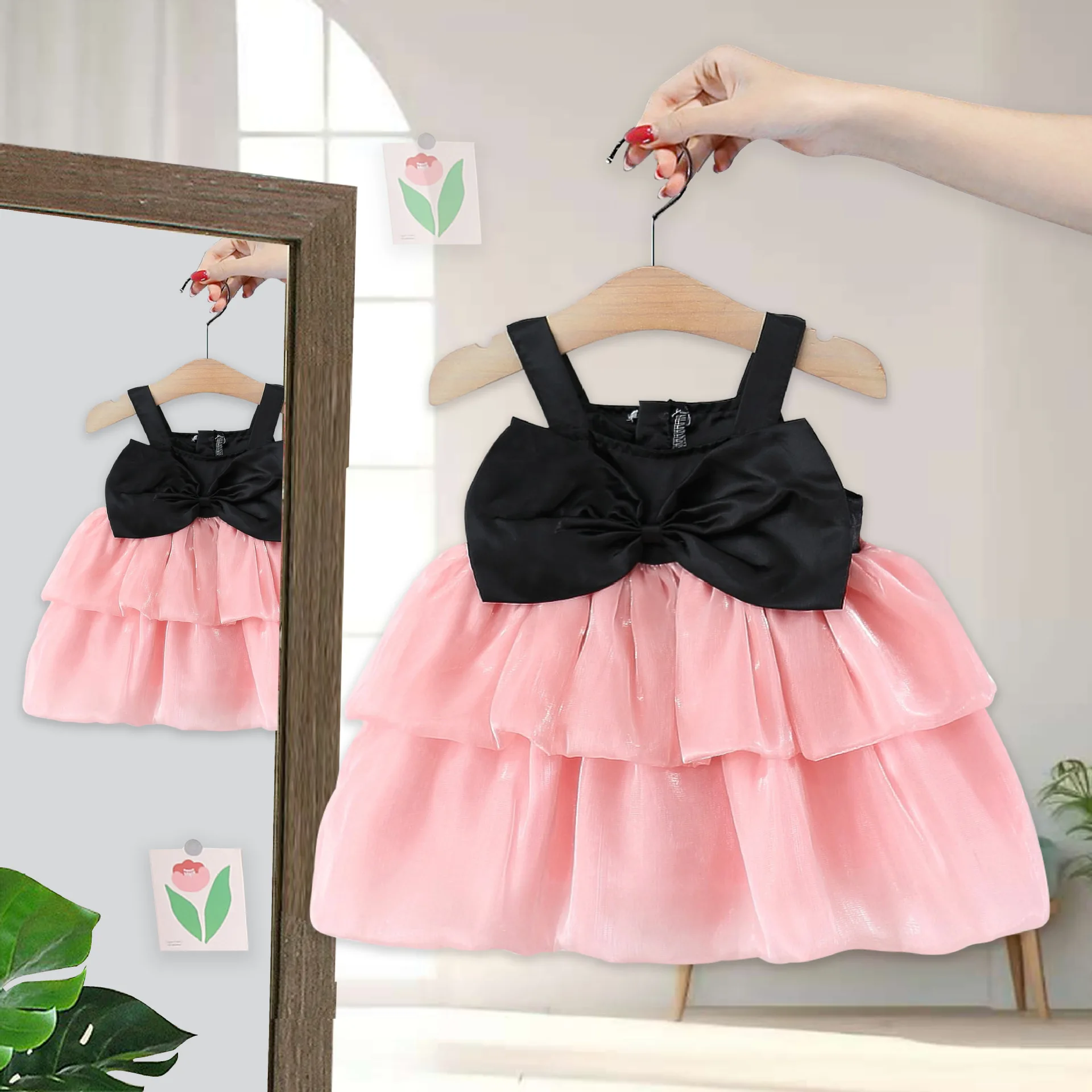 

Newborn Baby Girls Clothes Summer Bowknot Sleeveless Dresses for Girls Clothing 1st Birthday Princess Party Dresses