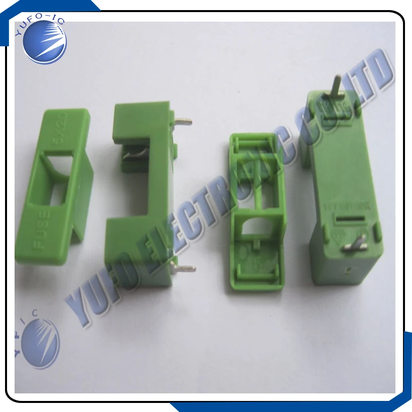 Free Shipping One Lot 30 pcs PTF-7 DIP Fuse Holder 6.3A 250V Used for 5x20 Green Color