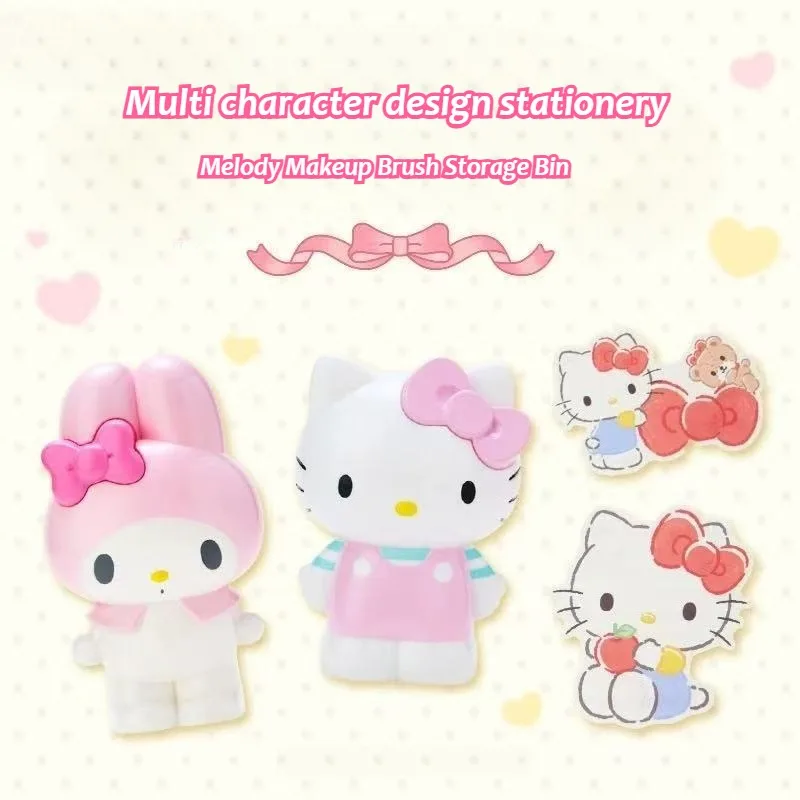 

Cute Fashion Hello Kitty Pen Container Student Stationery Cute Cartoon My Melody Desktop Storage Pen Box Girls Ornament Gift
