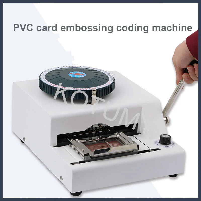 68D Manual Card Embosser Machine PVC Card Emboss Number Machine DIY Coding Machine Letters Numbers Embossing Coder