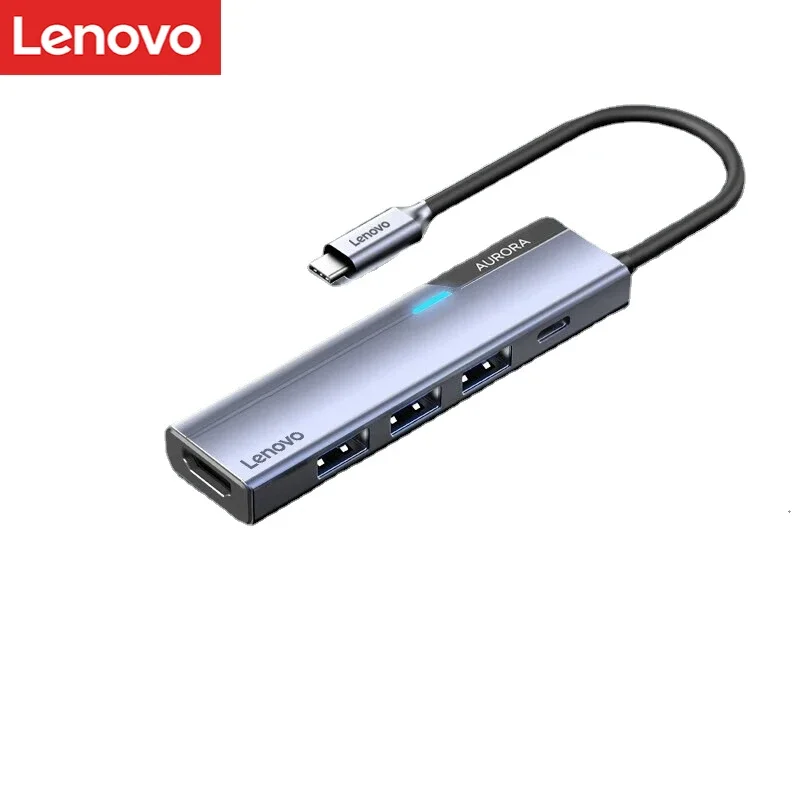 Lenovo Type-C Docking Splicer USB Converter HDMI To Docking 4K Projection Screen Available for Apple Macbook/lpad Phones Tablet