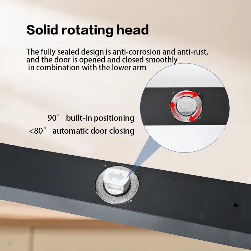No-Digging Groove Floor Spring Hardware Wood Aluminum Revolving Door Off-Axis Door Accessories With Positioning Angle Door Hinge