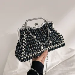 2023 New Crystal Wedding Bridal Handbag Luxury Designer Women's Dinner Cocktail Handbag Diamond Bag Party Dress Shoulder Bag