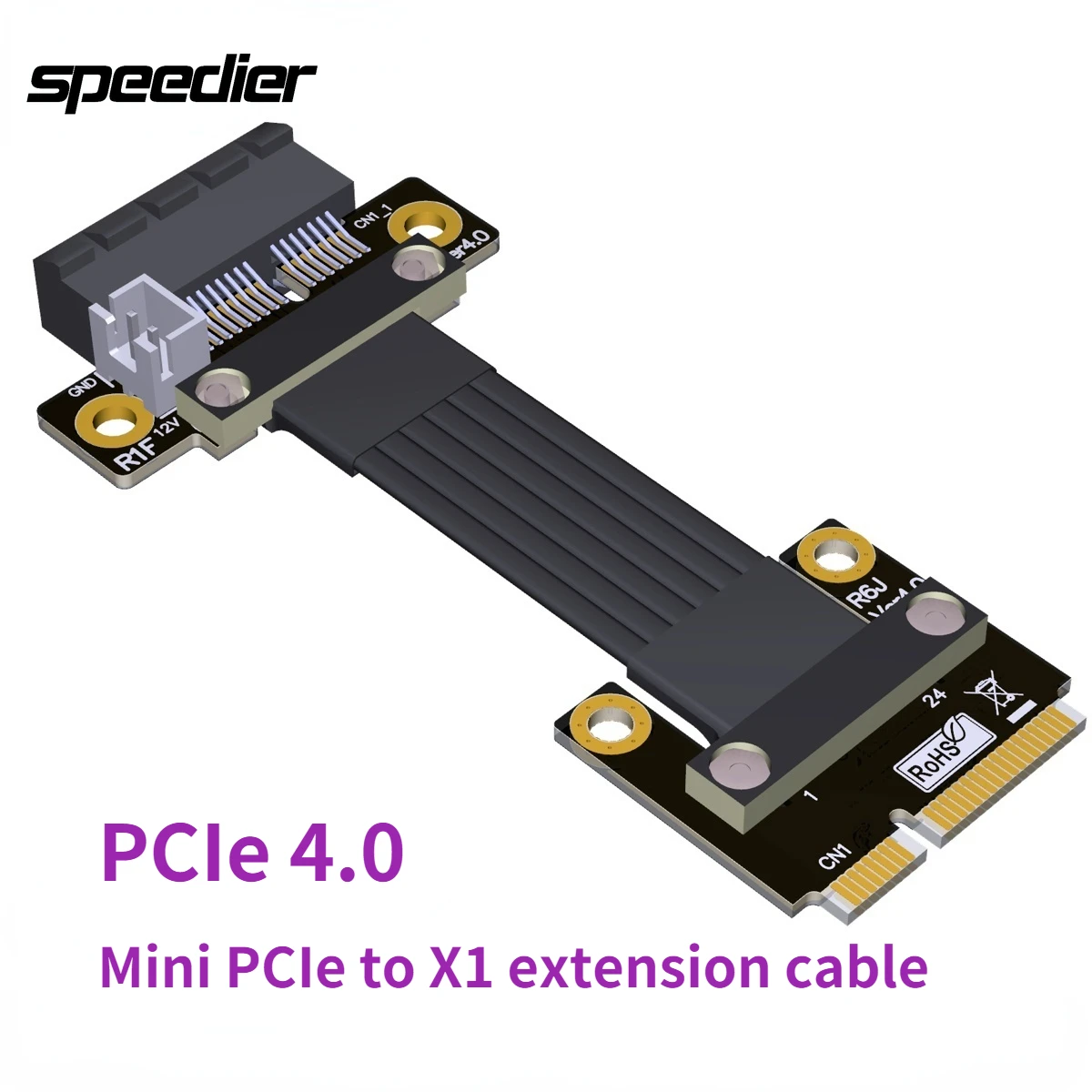 

PCIe 4.0 Extension Riser Cable Mini PCI Express to X1 adapter Wireless Network Card Extension Cord mPCIe 1X slot Gen4