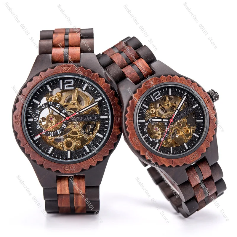 Authentic High-End Wooden Watches, Men's Mechanical, Women's Couple Watches, Stylish and Popular Timepieces