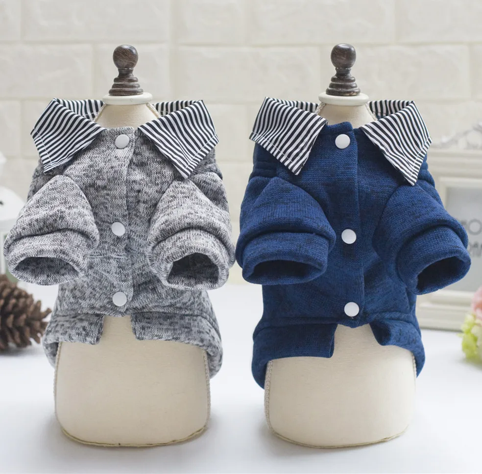 Gentleman Dog Sweater For Small Dog Clothes Winter Warm Chihuahua Clothes Coat Pet Puppy Shirt Sweater Outfit  Dog Clothing 28S2