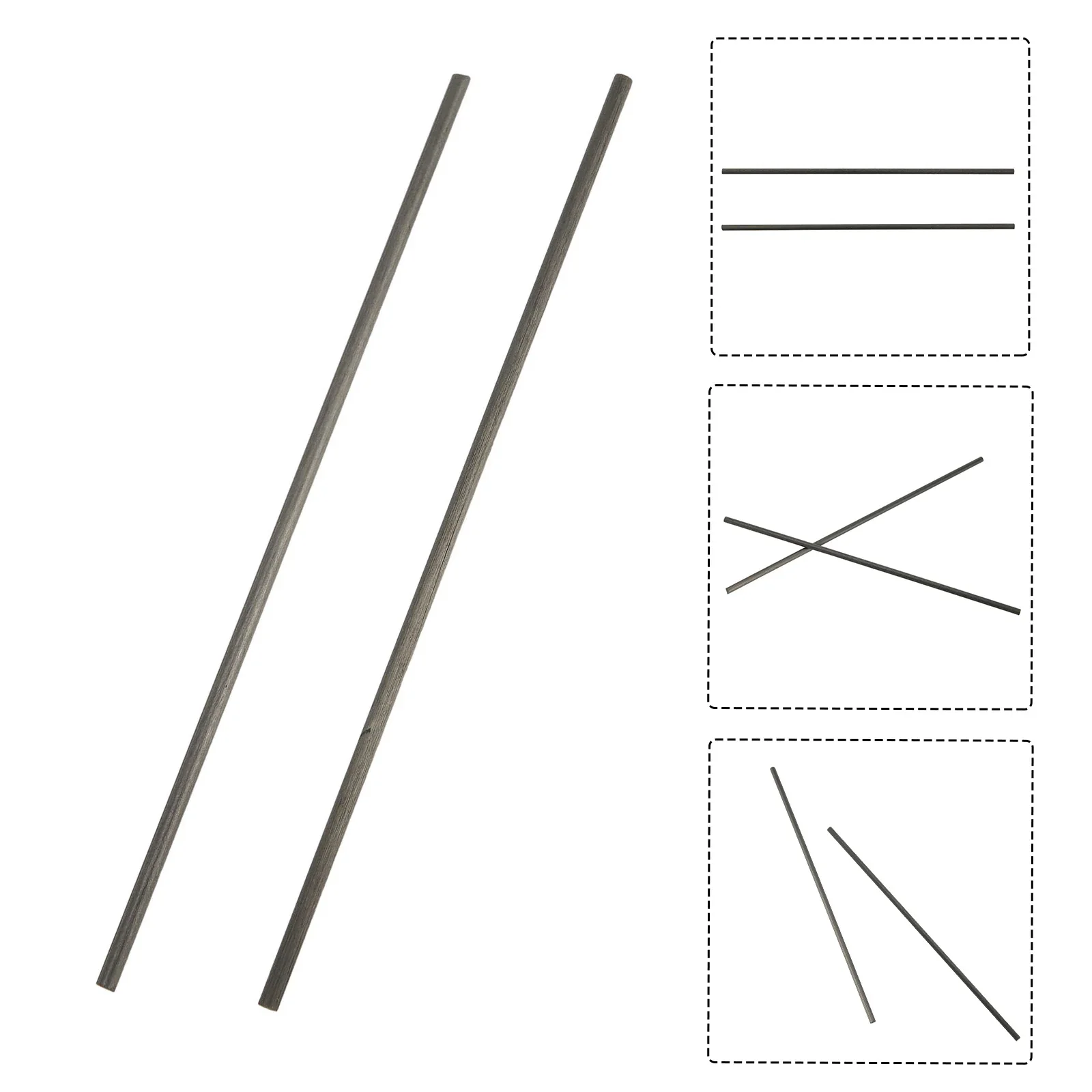 Carbon Fiber Rod Repair Tubes Fishing Pole Repair Kit 1mm 10mm Diameter 10cm Length Replacement Parts For Broken Fishing Rods view 2