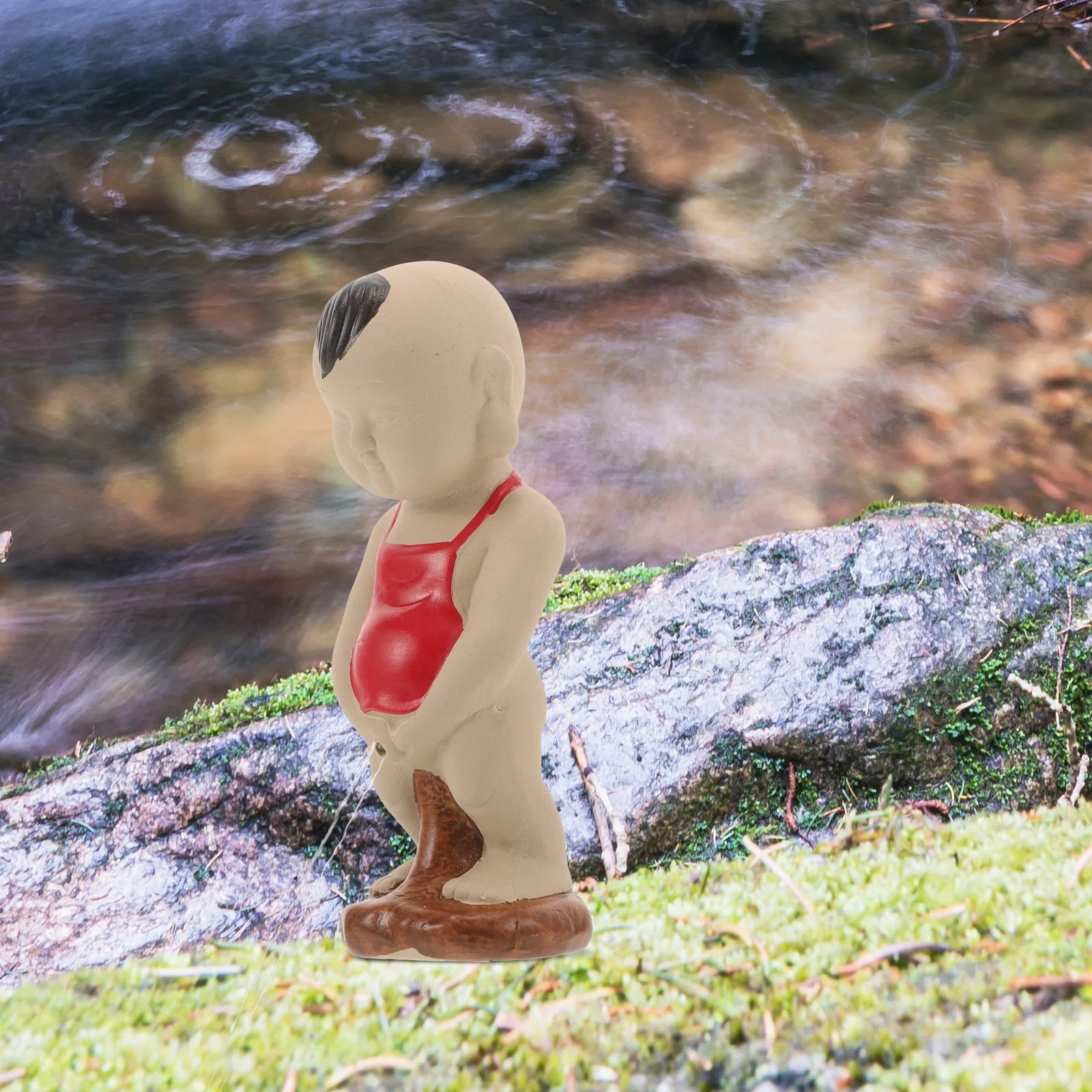 Ceramic Fountain Pee Decorative Waterfall Garden Decor Easy Operate Outdoor Indoor Courtyard Landscape Landscape Pee