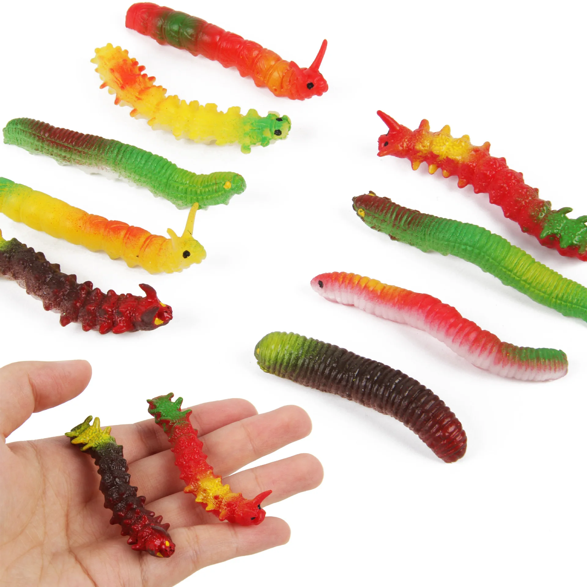 

12pcs Insect Models Caterpillar Prank Animal Models Crawling Insects Action Characters Children's Educational Toys Prank Toys