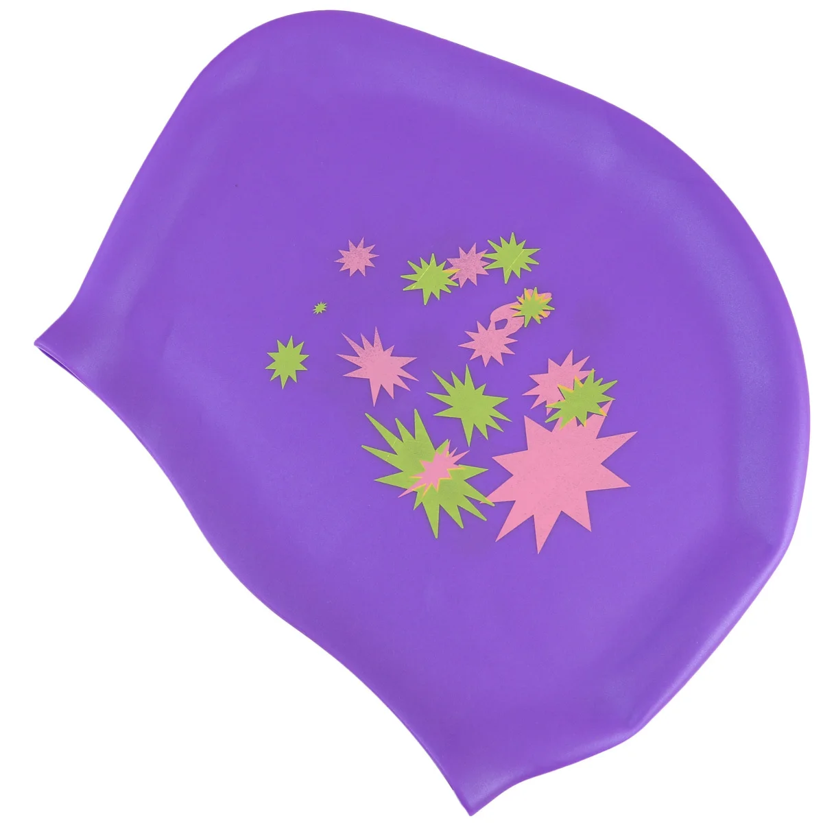 

Pattern Silicone Swimming Cap Waterproof Long Hair Ear Protection Women Comfortable Flexible Swim Hat