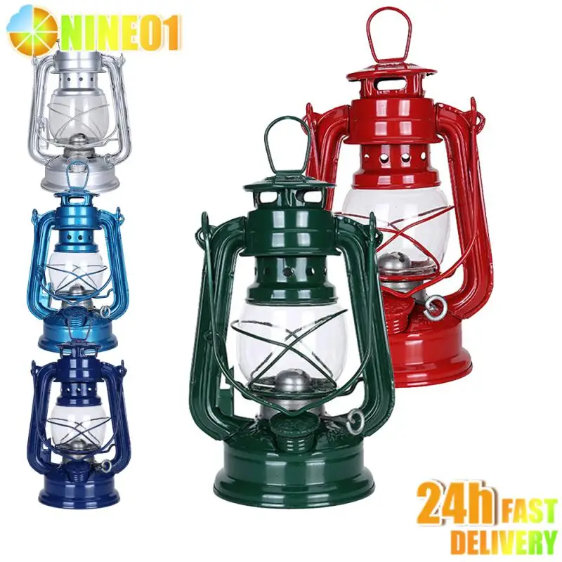 Retro Portable Lanterns Night Light Outdoor Tent Camping Kerosene Lamp Home Ornaments Bar Cafe Restuarant Bedroom Decoration