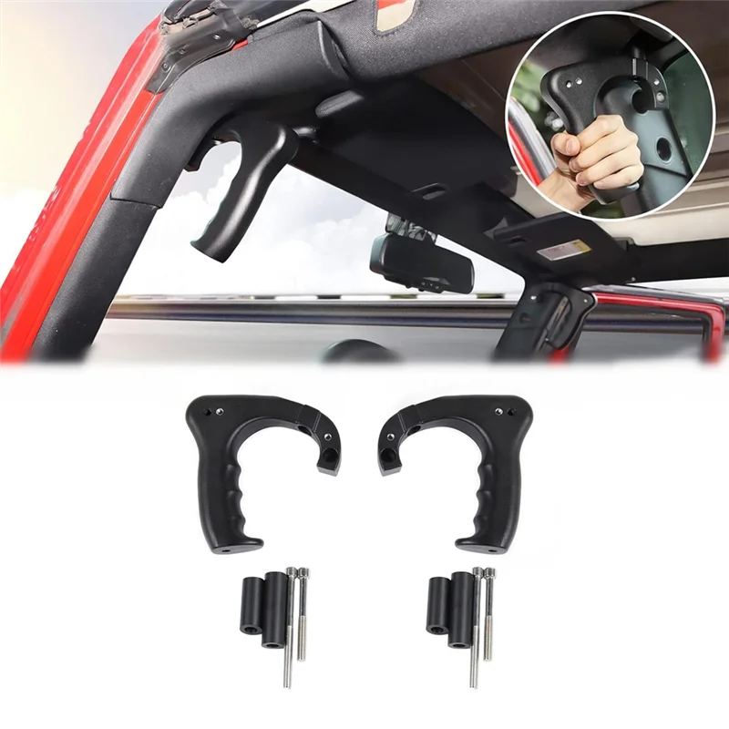 

NEW-JK Front Grab Handles Front Door Overhead Roof Grab Bar Handle For Jeep Wrangler JK 2007-2017 Accessories
