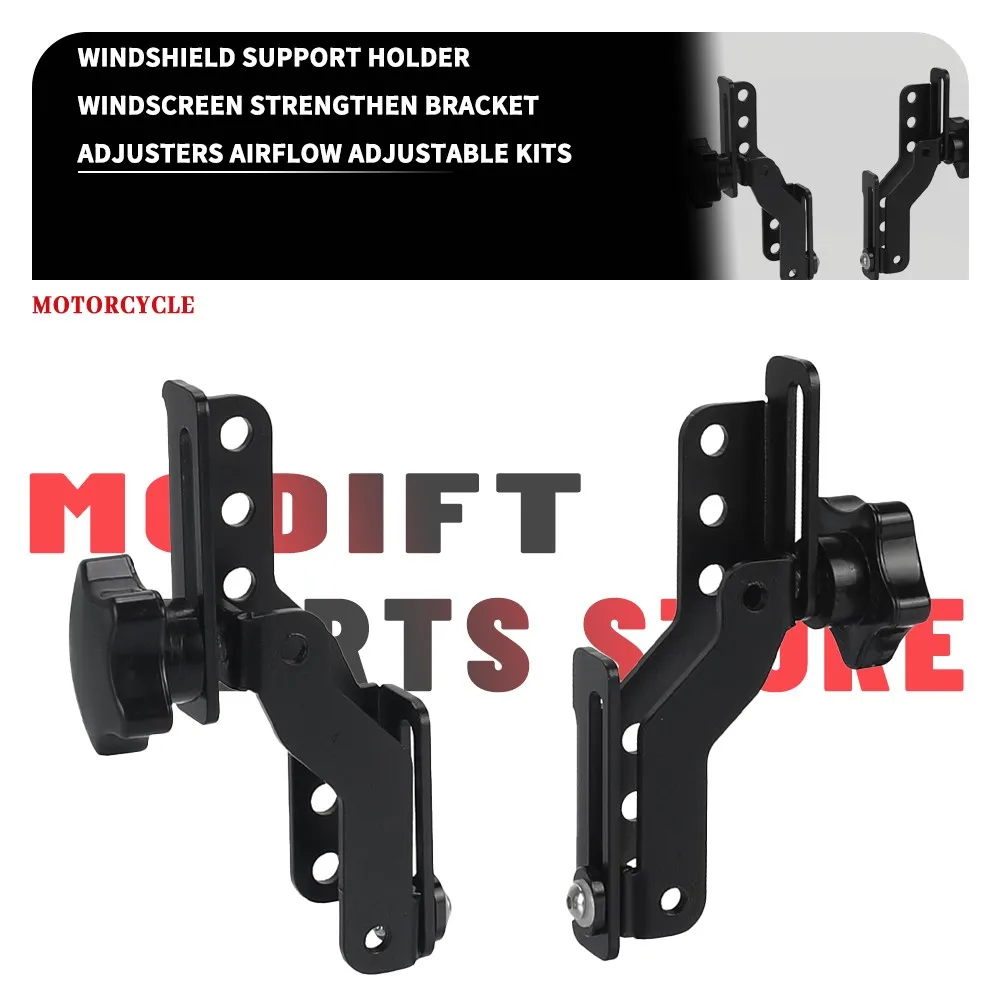 

For SUZUKI V-STROM 1000 DL1000 2014-2019 Windshield Airflow Adjustable Kits Support Holder VSTROM Windscreen Strengthen Bracket