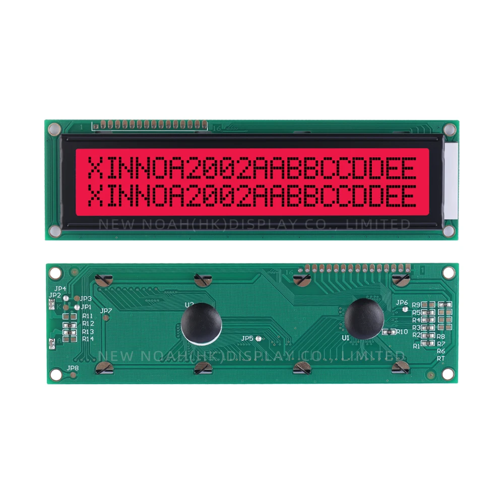 Red Light Black Letters 2002B Character LCD Module 2*20 Voltage 5V 3.3V Optional ST7066U LCD Dual Row Interface LCD Screen
