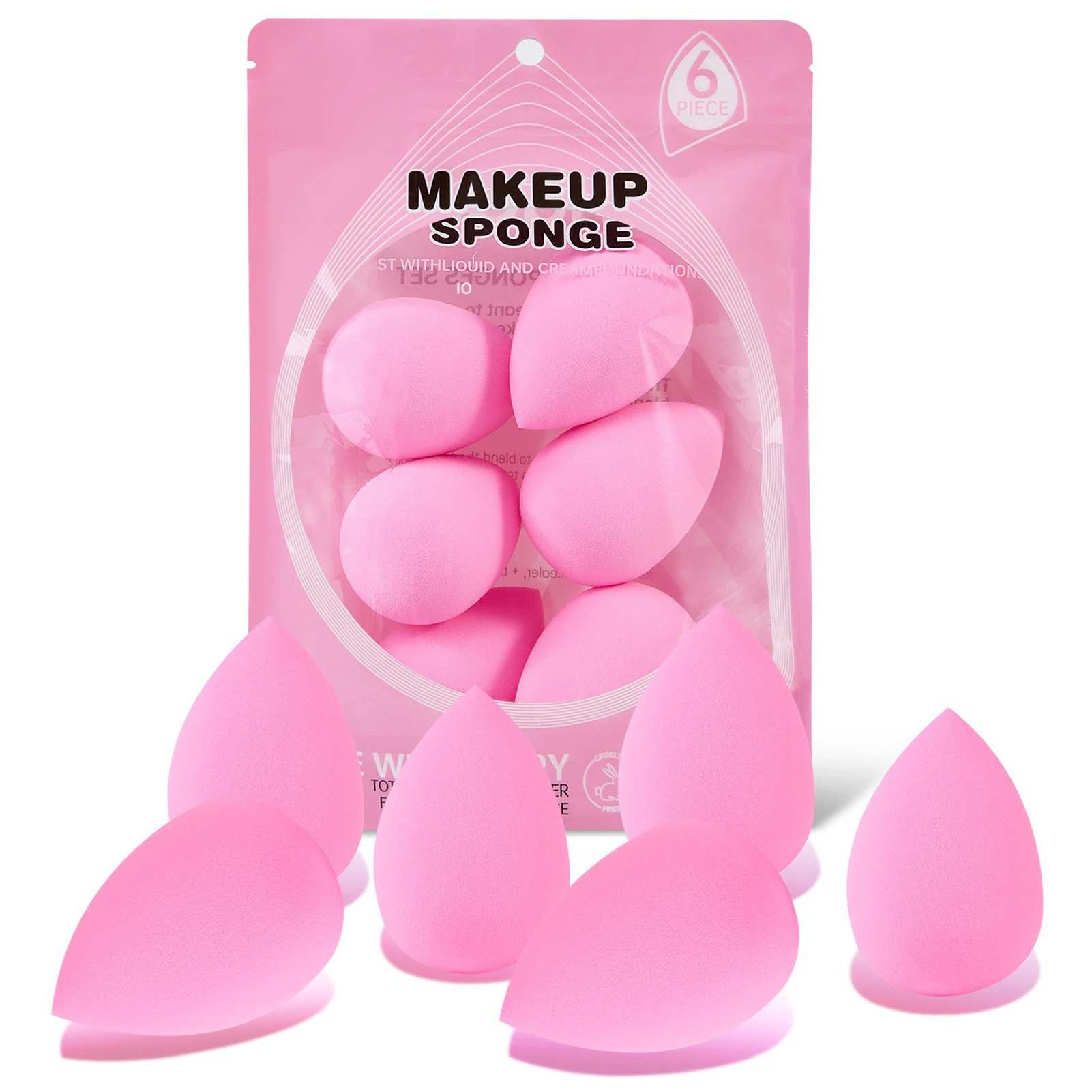 

Makeup Sponge Set Beauty Foundation Blending Sponge for Liquid Cream Powder Pink Beauty Sponge Blender Makeup Blender Set
