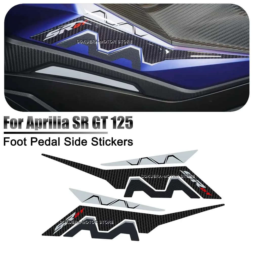 For SR GT 125 sr gt 125 Motorcycle foot pedal side protection decorative stickers motorcycle accessories