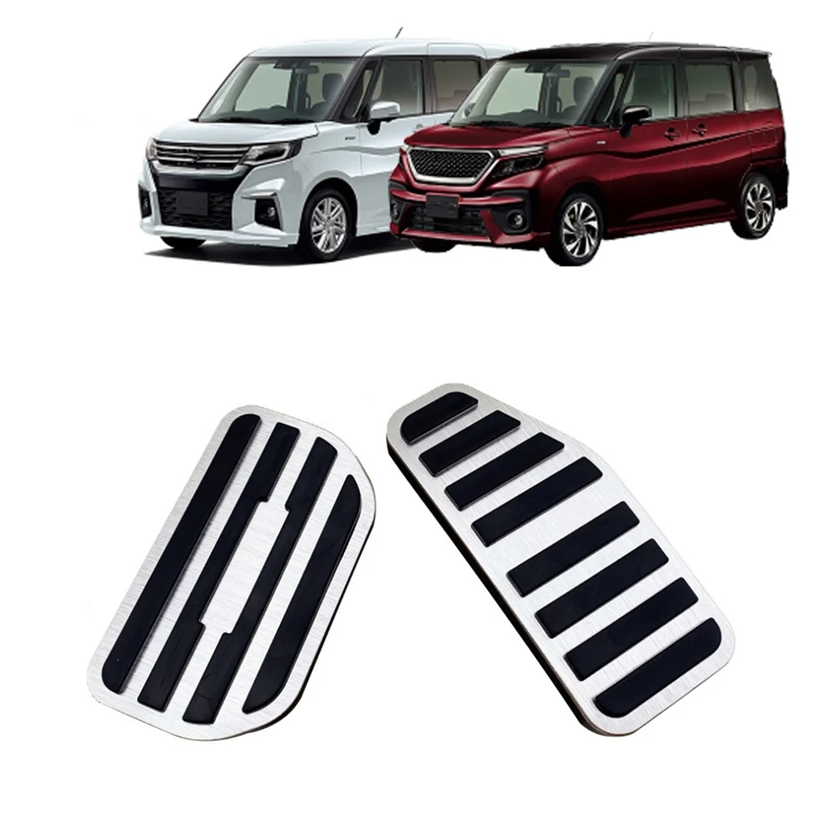 For Suzuki Solio / Solio Bandit 2021-2023 Aluminum Alloy Anti-Slip Gas Pedal Brake Pedal Cover Interior Accessories Kit