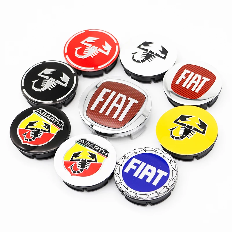 4pcs/lot 50mm (44mm) For 500 Abarth Wheel Hub Center Caps for Fiat Abarth Marea Multipla Punto Scorpion Logo