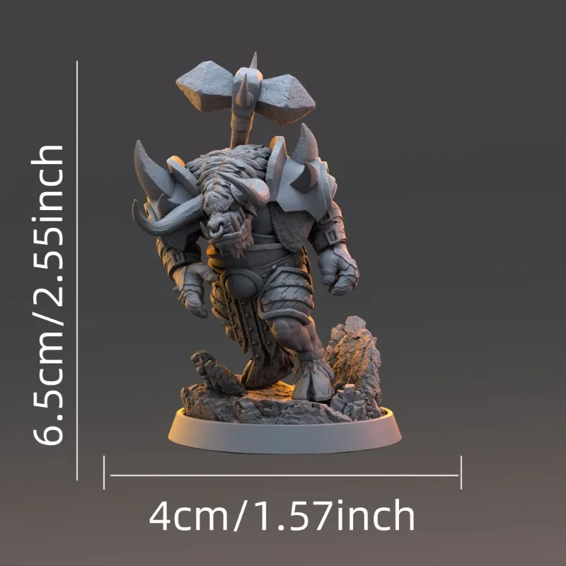 4 Parts Brakthar Anime Garage Kits DIY Color Painting Tabletop Role Play Game Piece Handicraft Enthusiasts Mini Statue