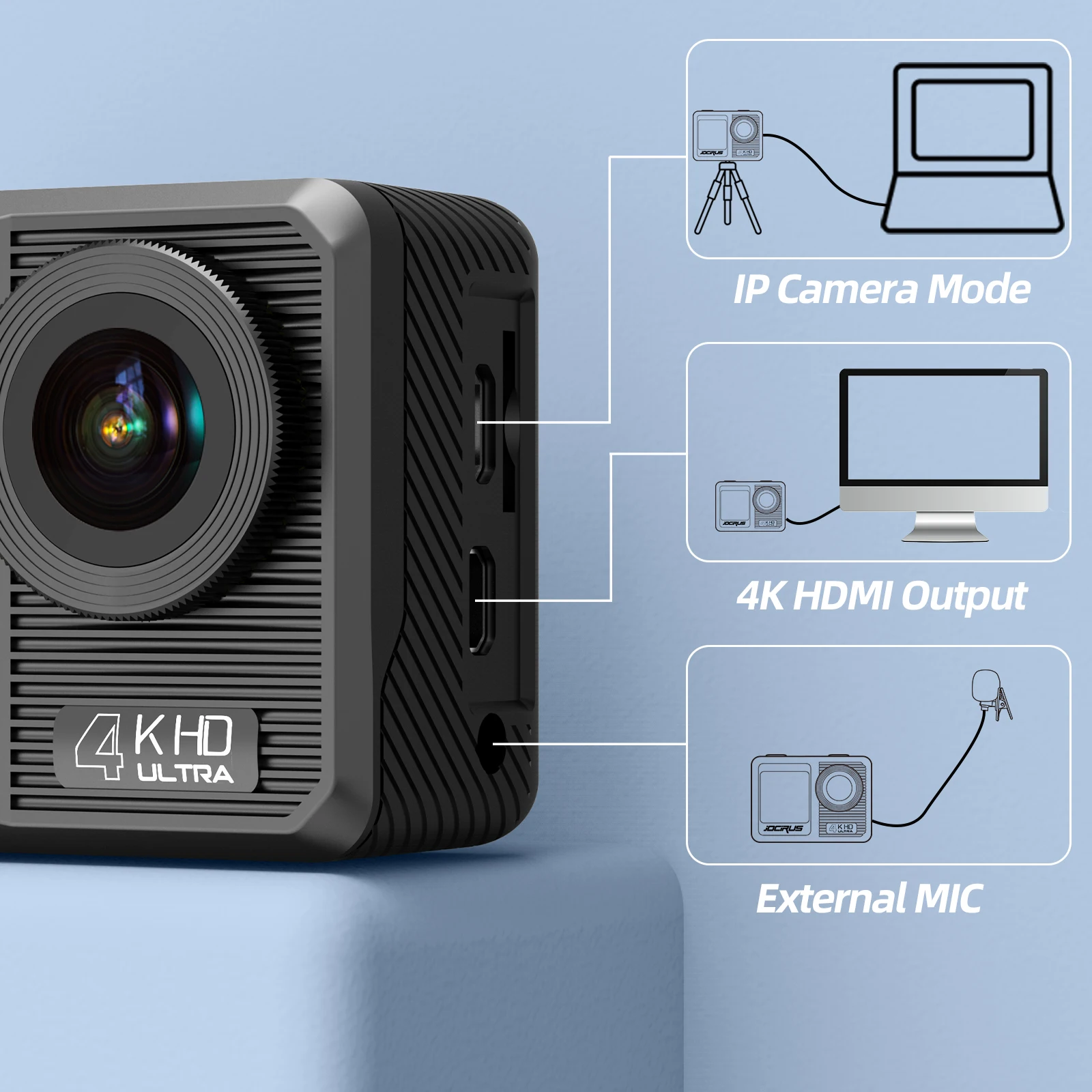 Akció camer Ultra Merevlemez 4K 60/30fps 1080P 60fps wifi 2.4G hz 170D Tengeralattjáró Vízhatlan esőköpény helmes videó Hangfelétel Sportág Bütyök