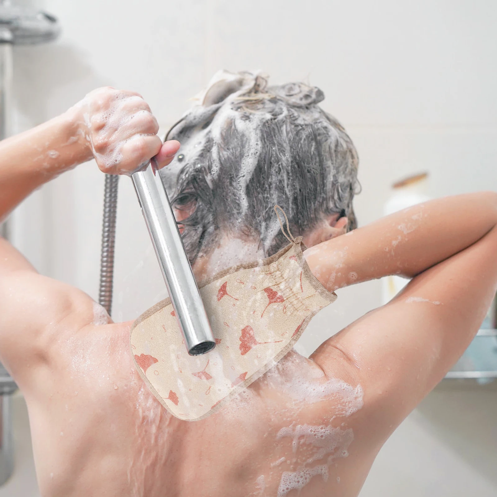 

3pcs Exfoliating Bath Towel Thickened Showering Back Glove For Body Scrubbing Rich Foaming Cleaning Portable Household Towel