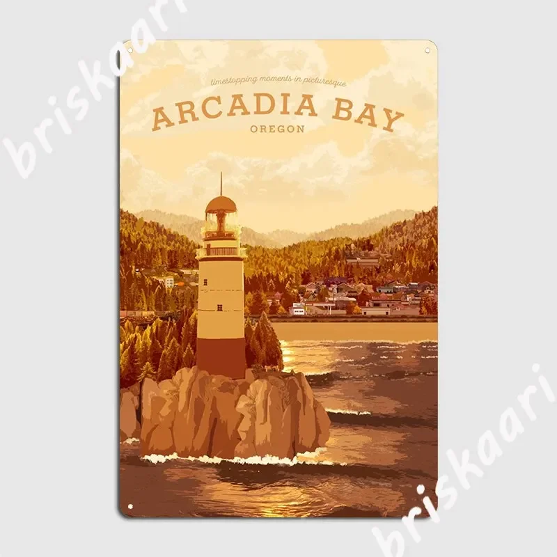 Life Is Strange Arcadia Bay Travel Poster Sunset Poster Metal Plaque Wall Decor Wall Pub Party Retro Tin Sign Poster