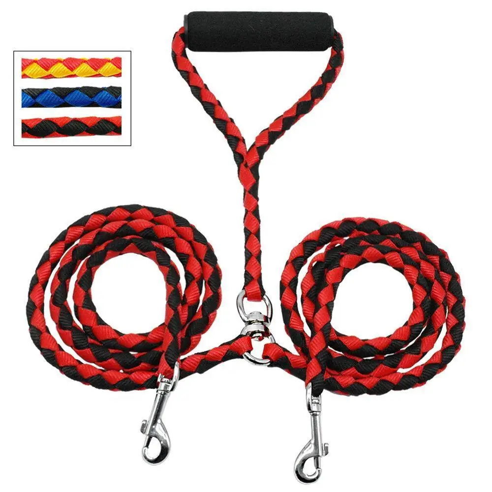 

No Tangle 2 Way Double Dog Leads Coupler Pet Leash for Twin Large Dogs Walking dog accessories dog leash