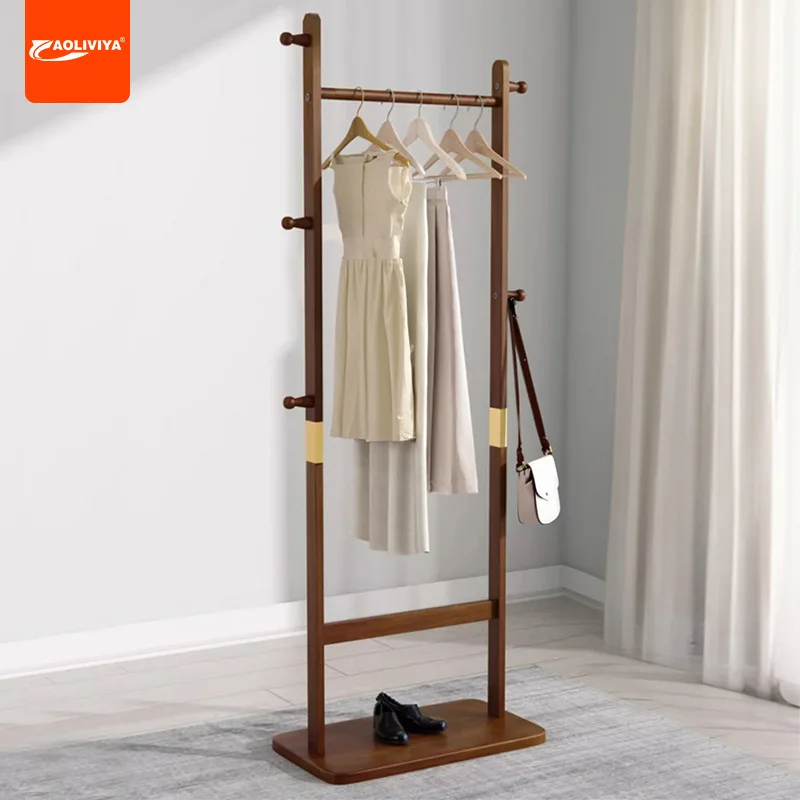 

Aoliviya Solid Wood Hanger Floor Coat Rack Bedroom Simple Household Hangers Vertical Clothesline Pole Internet Celebrity Indoor