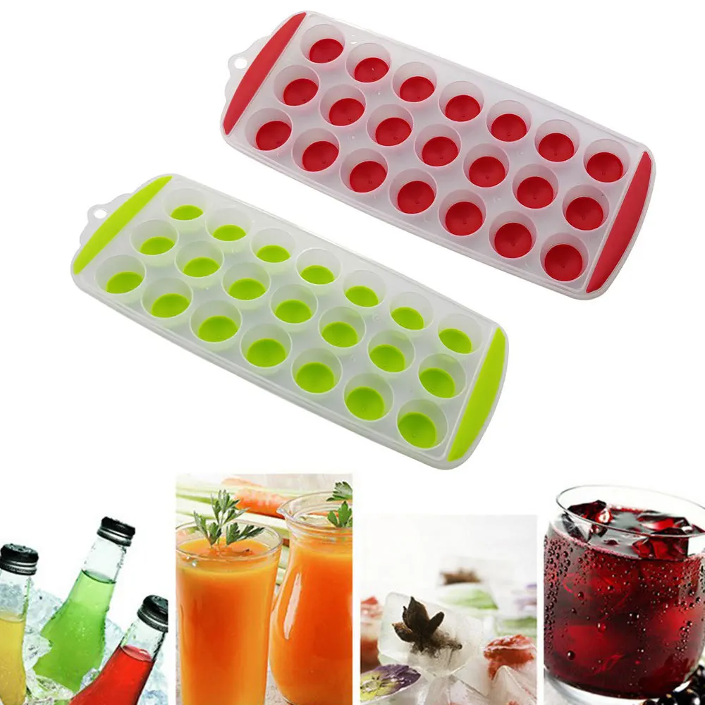 21 Grids Ice Cube Tray Ice Cube Maker Homemade Freezer for Cocktail Juice Ice Cream Cold Drinks Whiskey Kitchen Ice Cream Tools