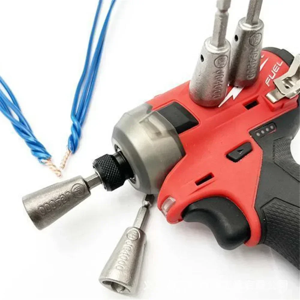 Drill Quick Twister Hexagonal Wire Winder Twisting Tool Accessory Electrician's 1.5-6 Square 2-6 Way Twistor