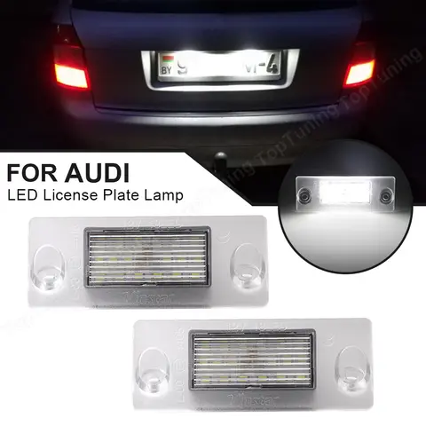 2pcs LED License Plate Light For Audi A3 8L A4 Sedan B5 Avant/Kombi B5 1996 1997 1998 1999 Number Plate Light Error Free