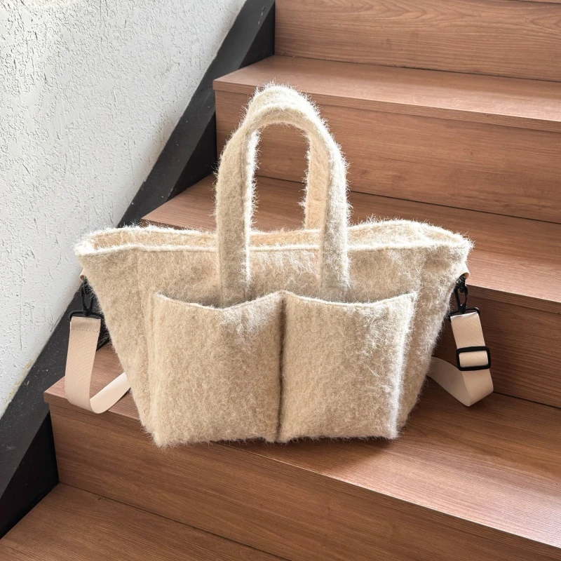 

Oversize Felt Shoulder Bag Fashion Female Canvas Portable Handbags Print Large capacity Travel Laptop Tote lady Messenger Bag