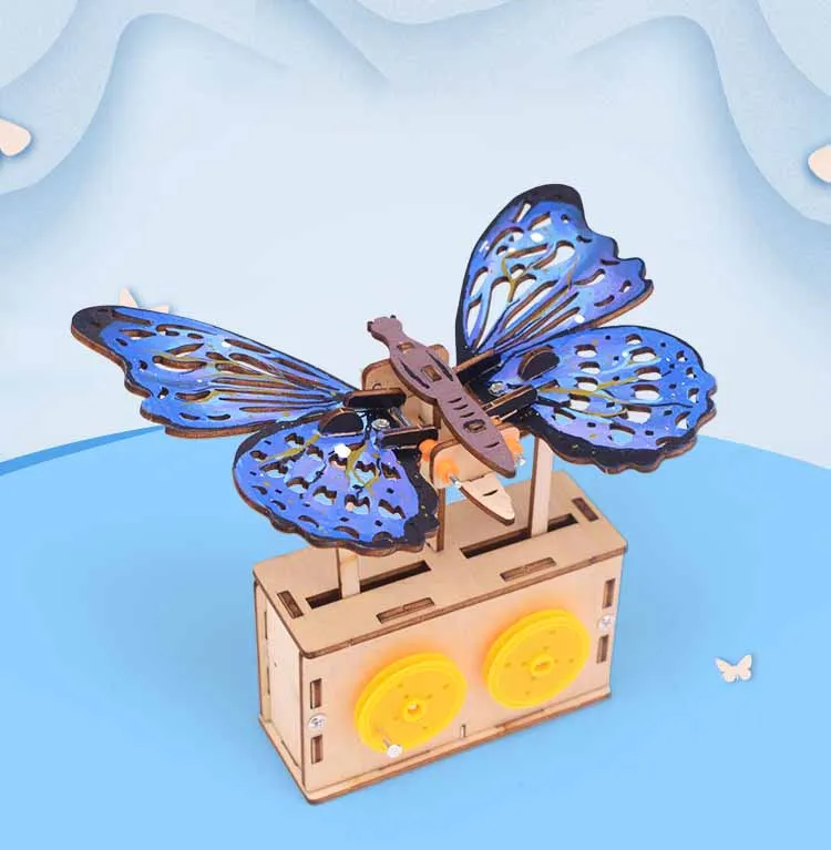 Mariposa mecánica biónica para niños, pequeña tecnología de ciencia, producción pequeña, artesanía hecha a mano, experimentos pequeños de Ciencia